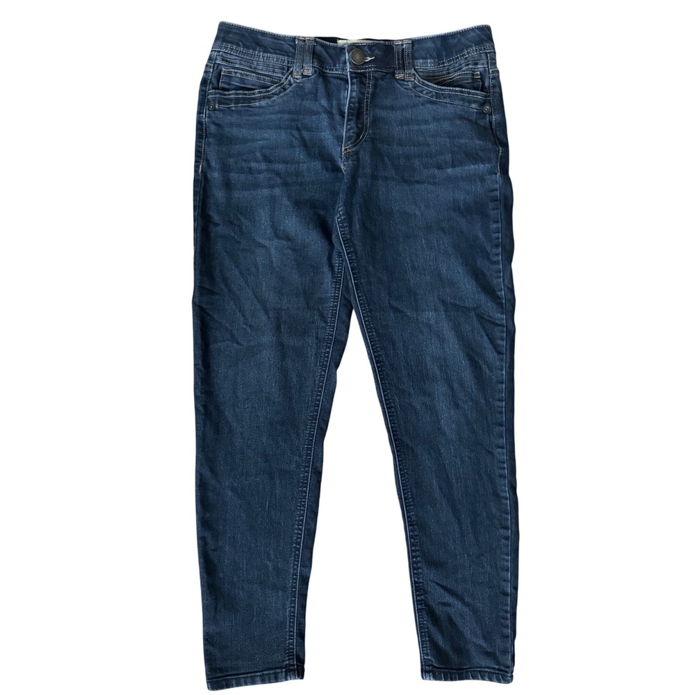 Democracy Woman Dark Blue‎ Jeans AB Technology Elastic Waist Button Zip Size 10